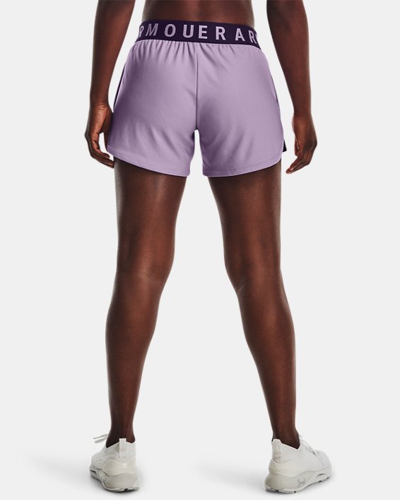 Women's UA Play Up 5" Shorts, Purple, pdpMainDesktop image number 1